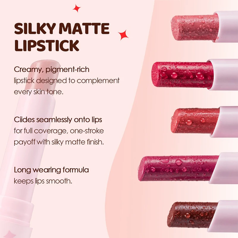 8colors Velvet Matte Lipstick Long Lasting Waterproof Non-Fading Moisturizing Solid Lip Gloss Halloween Carnival Lipstick Makeup_voghion.com