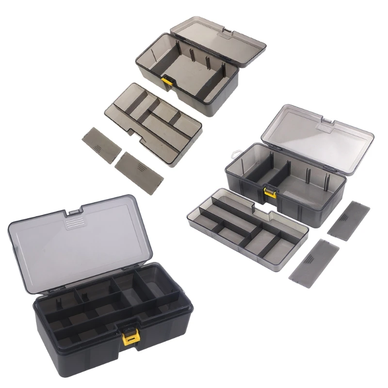 

Plastic Jewelry Screws Hardware Accessories Box Portable Tools Box Two-layer Plastic Storage for Dropship