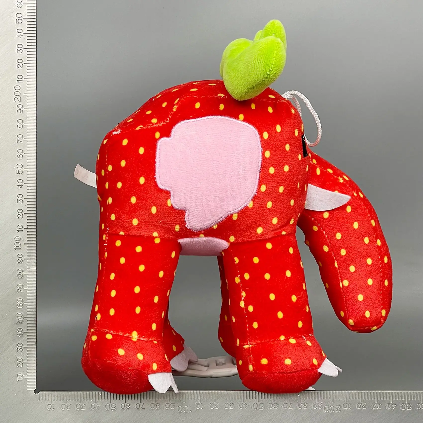 Yamobi Brainrot Pluche knuffeldier, Roblox-stijl, Strawberry Elephant