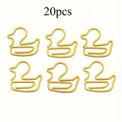 Charming Duck - Shaped Paper Clips for Office and Study Use - Durable & Reusable (20pcs)