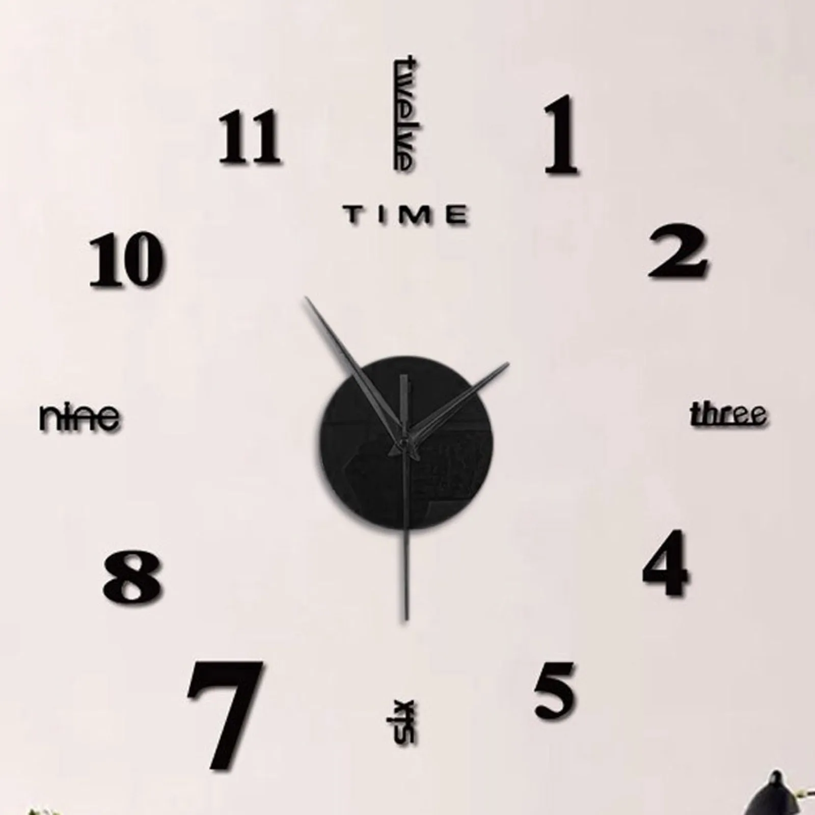 Wall Clock 3D Wall Clock Mirror Wall Stickers Creative DIY Mute Quartz Needle Watch