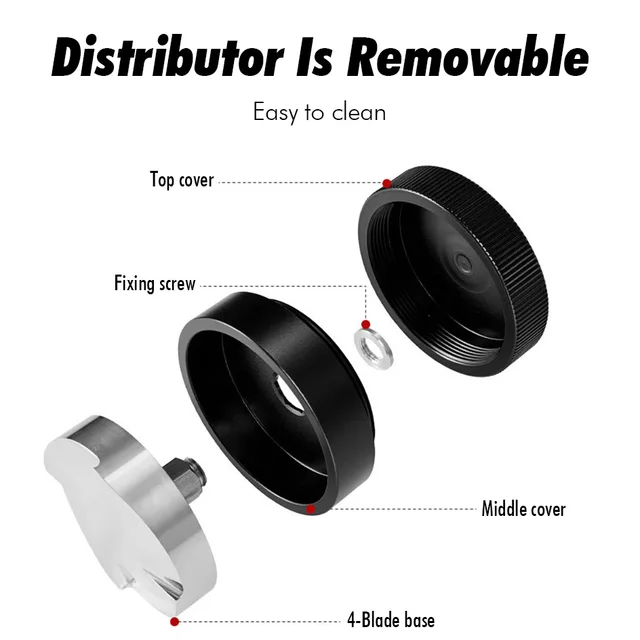 완벽한 에스프레소 추출을 위한 중력 적응형 커피 분배기