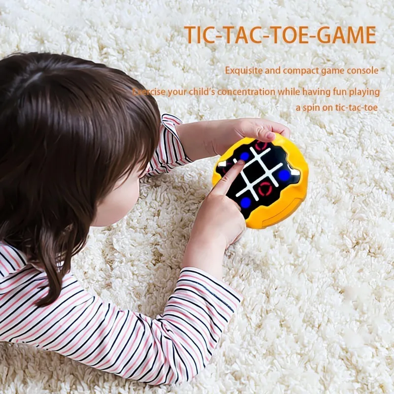 3 in 1 Portable Tic Tac Toe Electric Game USB-C Rechargeable Children Adult Brain Training Toys Stress Reduction Outdoor Toys