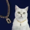 Fashion Cross Pendant Dog Accessories for Cat Neck Wear Fancy Zircon Pet Necklace Adjustable Cosplay Small Medium Puppy Collar 3