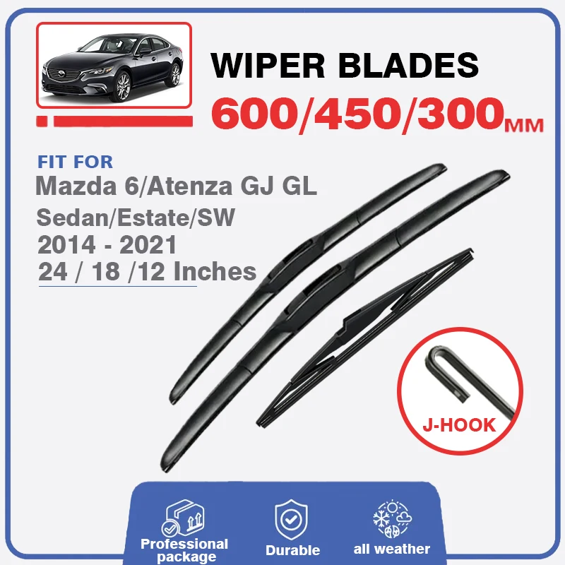 Car Front Rear Windscreen Wiper Blades Brushes For Mazda 6 20142022 GJ