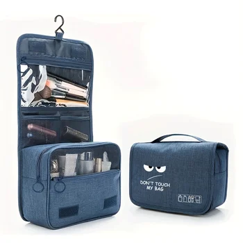 Cartoon Eye Portable Makeup Bag Unisex Capacity Cosmetic Organizer Toiletry Hanging Case Pouch for Women Men Wash Shaving MakeUp