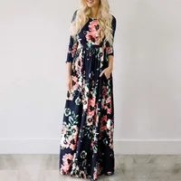Femmes été imprimé fleuri Maxi 2025 ample blanc Boho Robe de plage femmes Vintage soirée longue Robe robes femme Robe 4