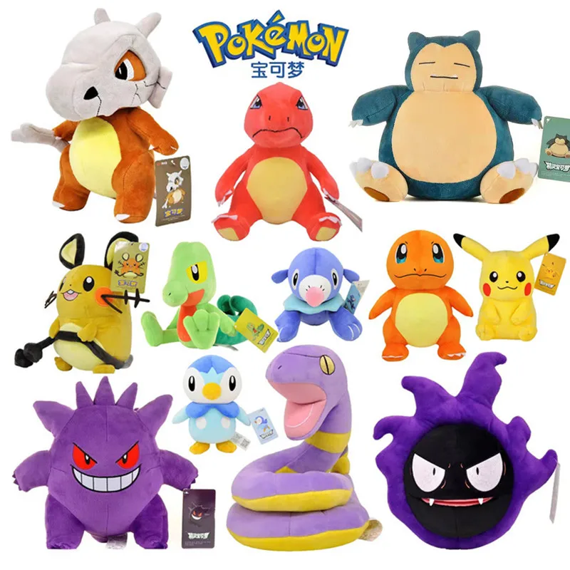 Pokemon Plush 18-28Cm Original Kawaii Anime Figure Pikachu Charizard Pocket Monsters High Quality Pet Toy Model Children Gifts