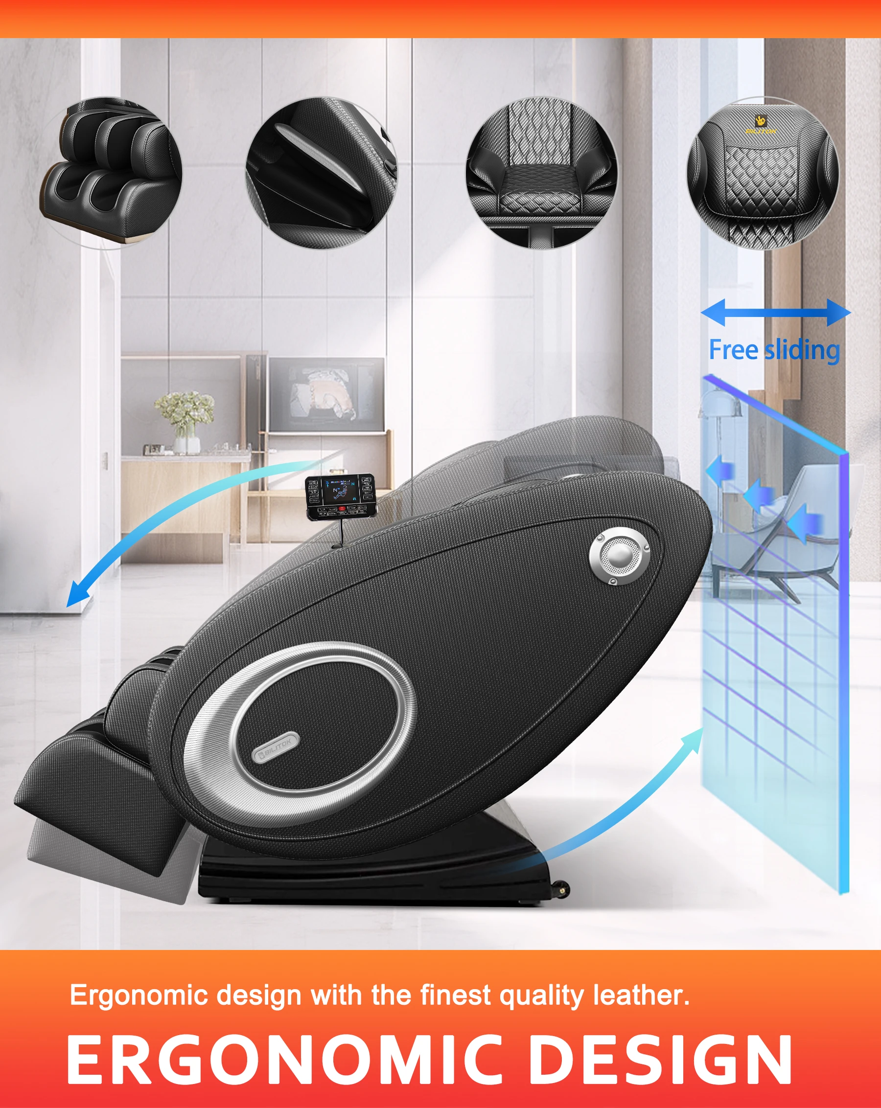 Full Body Massage Chair with Heating and Bluetooth