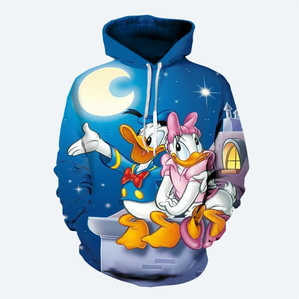 thumbnail image 1 of Sudadera con capucha para hombre con estampado 3D de dibujos animados de Disney para otoño e invierno, sudadera con estampado de pato Donald, estilo casual de moda clásica, sudadera con capucha para h, 1 of 5