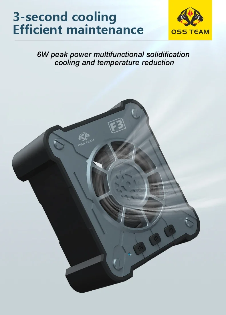 OSS F3 3 in1 Cooling Curing Fan 6W 3-Second Cooling for Phone Repair PCB Welding