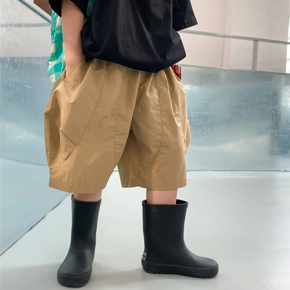 

Summer boys middle pants children's five-piece shorts 2023 fashion brief loose thin knee length pants