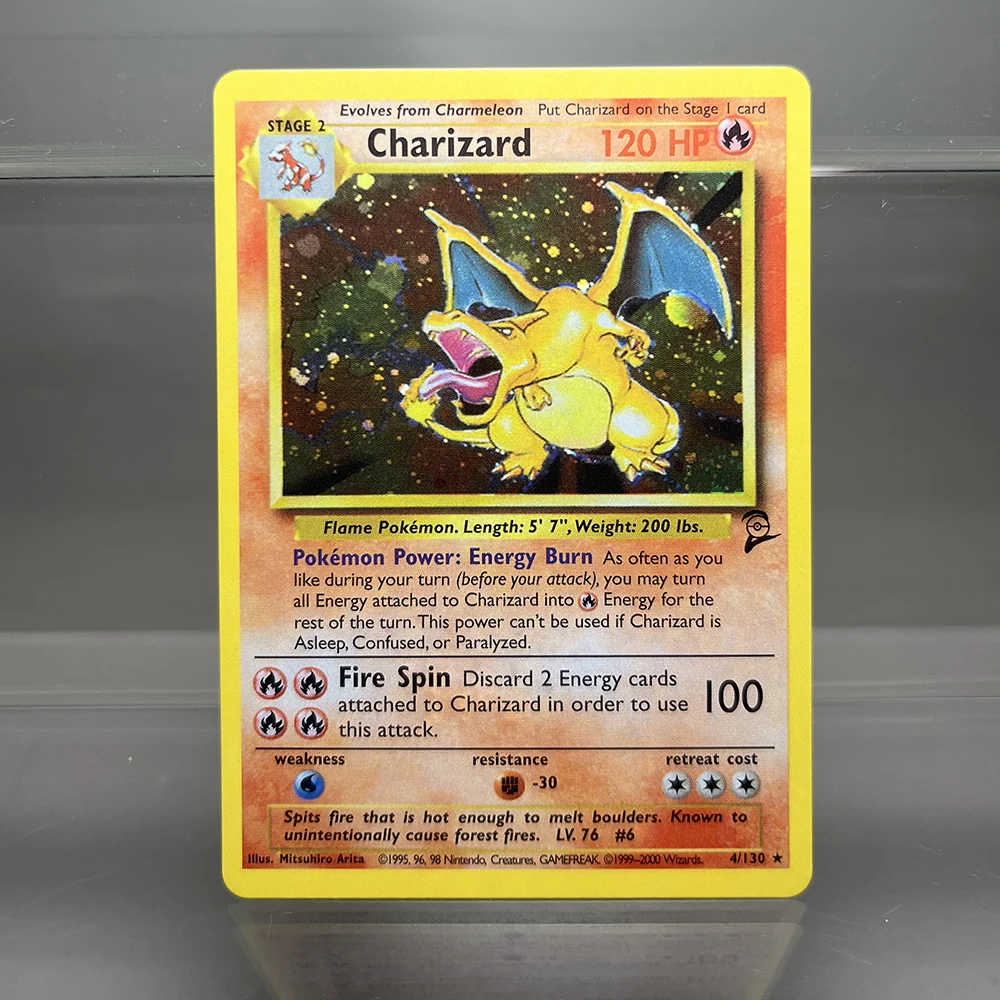 Pokemon Cards Classic Base Set Foil Flash Cards Mewtwo Alakazam Raichu Charizard Game Anime Shining Collection Cards Gift Toys