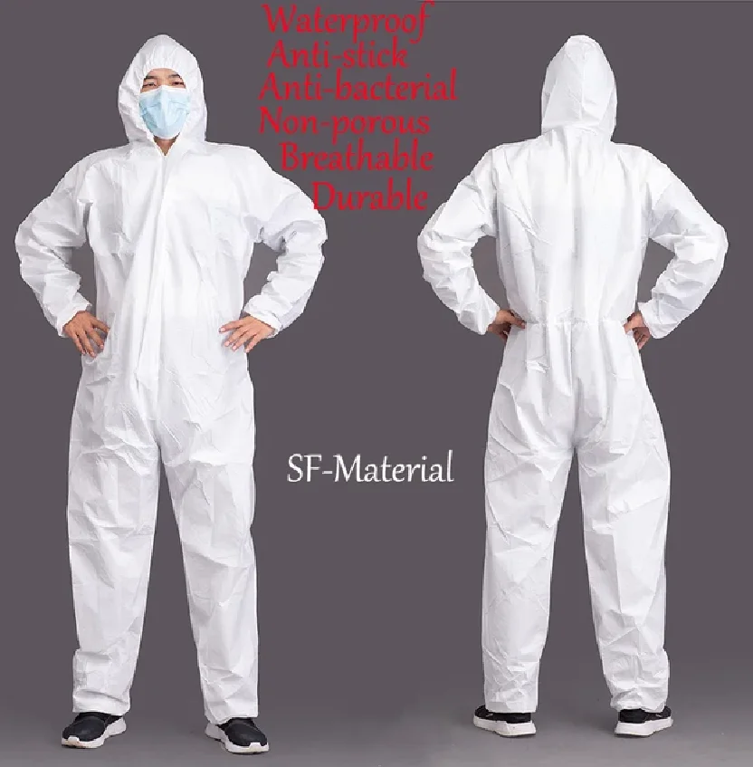 보호 일회용 방진 SF 물 오일 저항 작업 안전 의류, 먼지 방지 스프레이 페인팅 장식, 노동 전체 세트