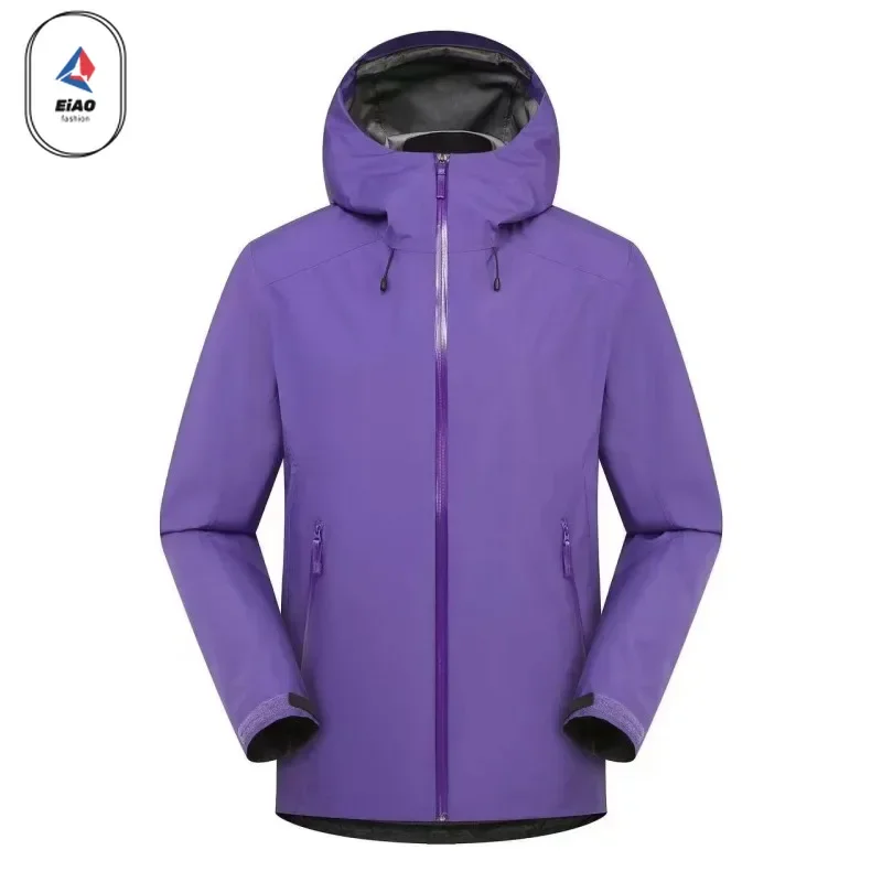 EIAO All Weather Hooded Softshell Jacket Waterproof Windproof Abrasion Resistant for Outdoor Hiking Skiing Camping Activities