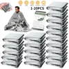 1-20PCS Emergency Blanket Outdoor Survival First Aid Kit Windproof Insulation Lifesaving PET Keep Foil Thermal Rescue Blanket 1
