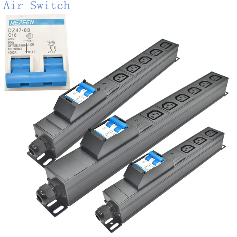 

PDU power board network cabinet rack C13 socket air switch 2-9AC surge protection without extension cable socket