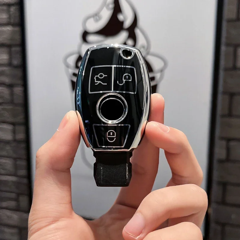 TPU Car Smart Key Case Cover Shell Accessories for Mercedes Benz A B C E GL S GLA GLK CLS Class AMG W204 W205 W212 W463 W176 key case key case cover car key shell