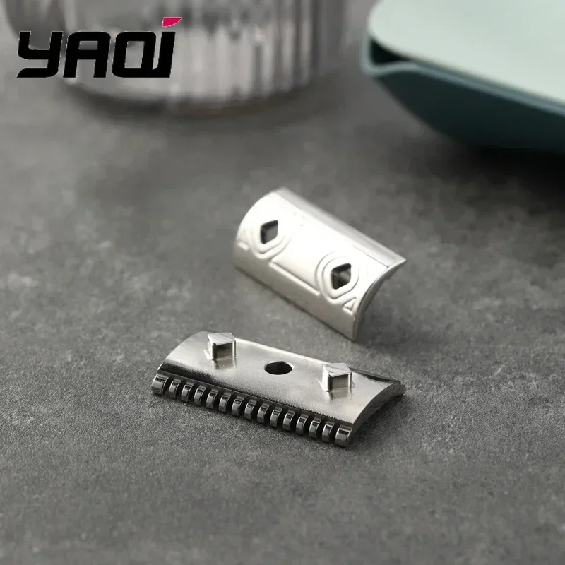 2026 스테인리스 스틸 면도기 YAQI Harlequin 316 스테인리스 스틸 광택 안전 면도기 헤드(0.90mm 블레이드 갭 포함)