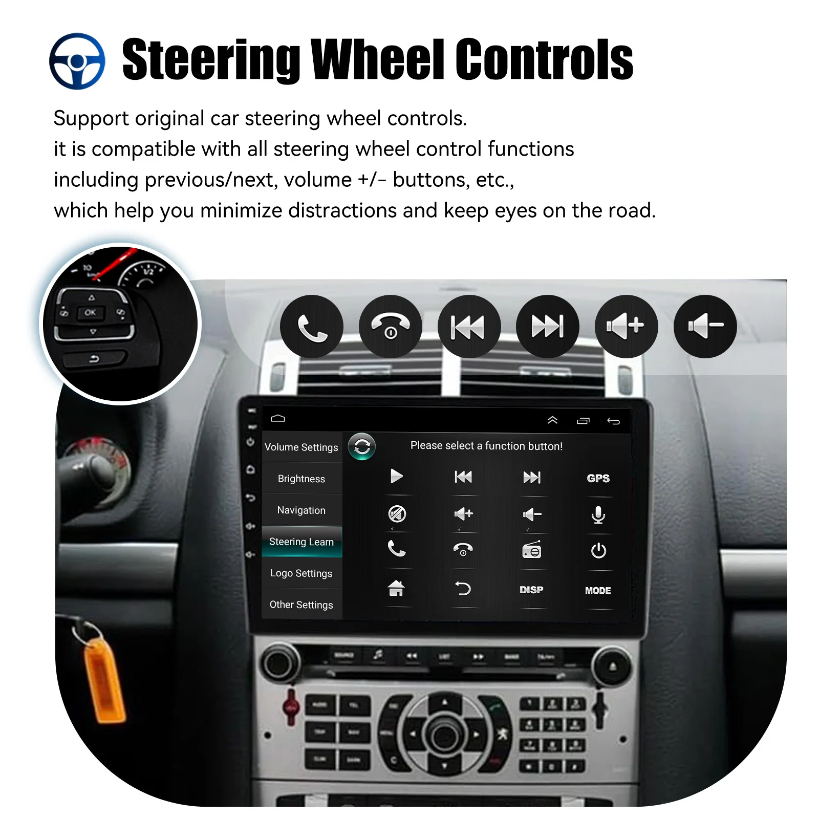 Автомагнитола ESSGOO для Peugeot 407 2004-2008, 9 дюймов, GPS, Bluetooth (art.: 3920c618bcb27) - 3920c618bcb27