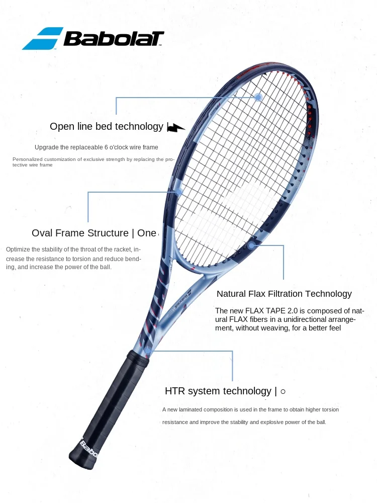 Original Babolat PD Professional Tennis Racket New Li Na Wimbledon Babaoli Full Carbon Racket