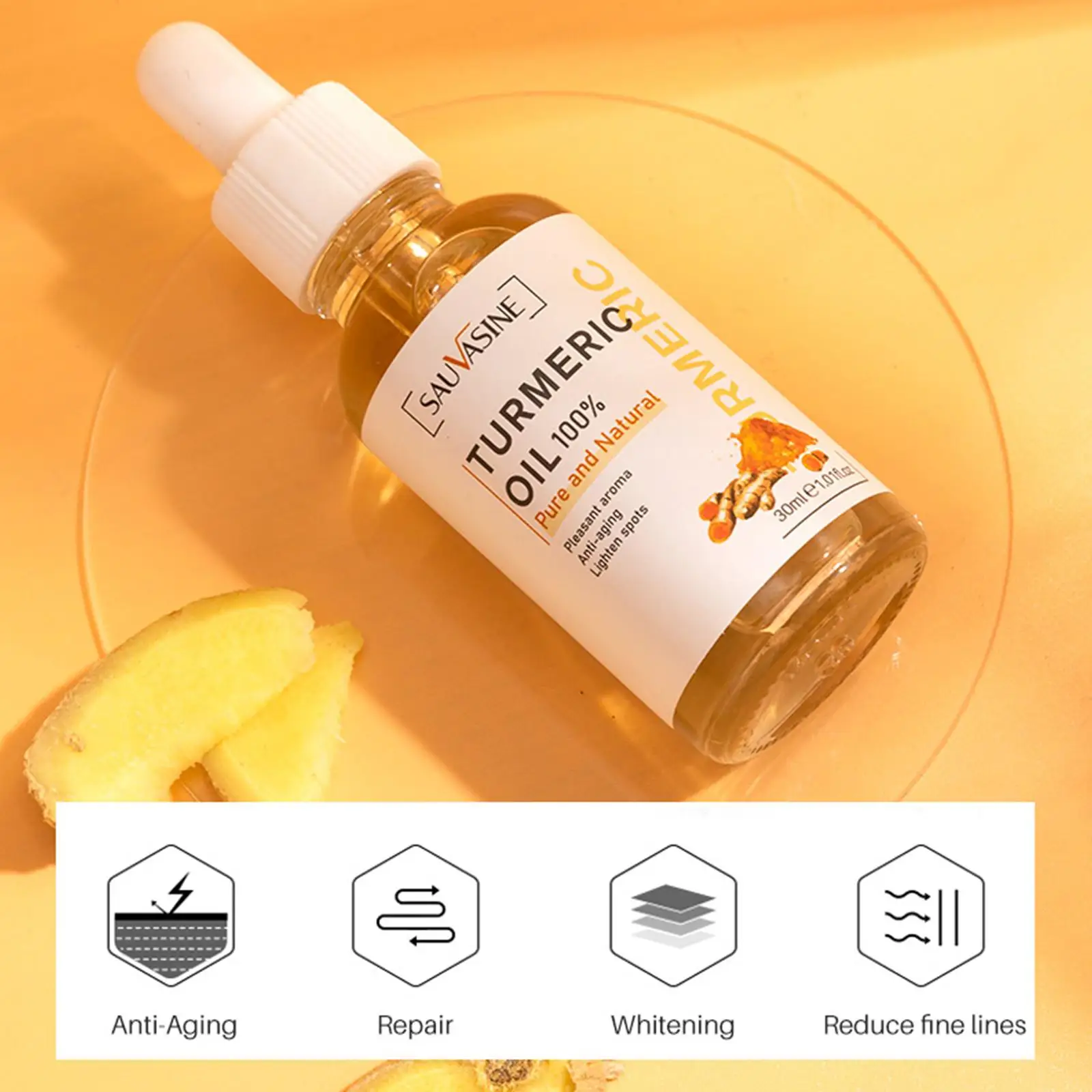 5pcs Face Care Sets Turmeric Facial Acne Cleansing Cream Anti-Aging Serum Dark Skin Moisturizing Spots Turmeric Fade