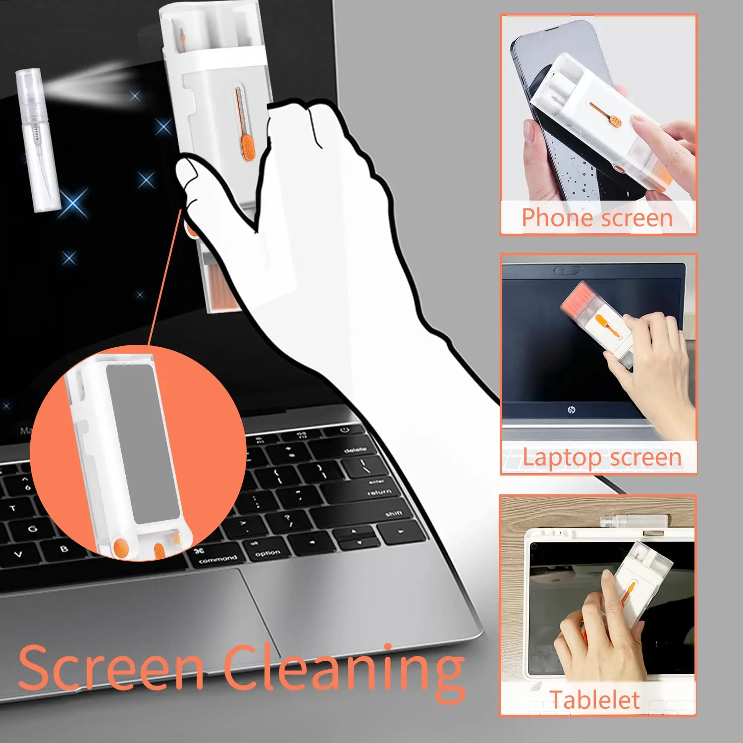 8 in 1 Keyboard Cleaning Brush Kit Phone Stand Earphone Cleaning Pen for Airpod 1 2 3 Cleaning Tool for Computer/MacBook/iPad 6