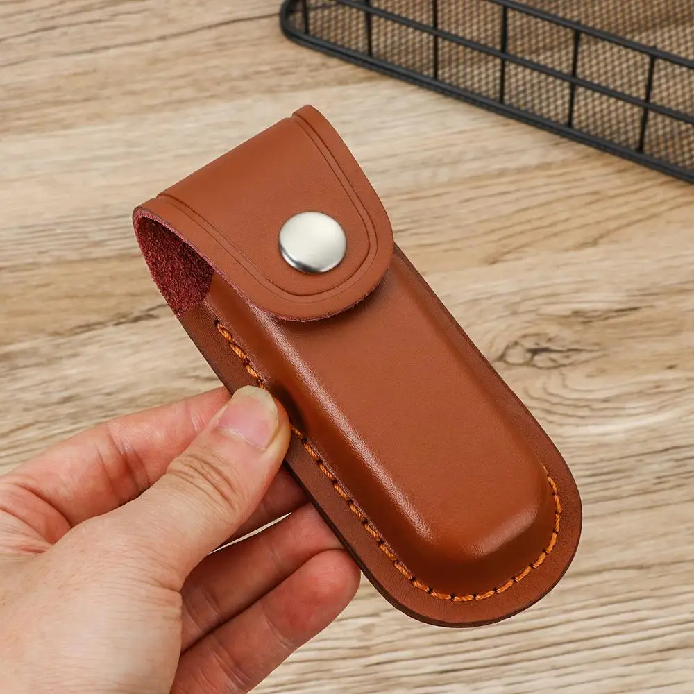 Hohe Qualität Leder Scheide Halter Messer Scheide Holster Falten Messer Werkzeug Gürtel Schleife Fall Taschenlampe Fall Camp Outdoor Tragen – Detail 6