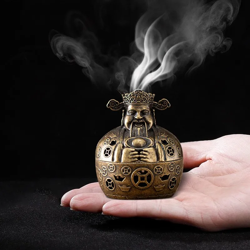 Vintage Alloy Incense Burner Stick Holder Three Legged Hollow Out Mini Sandalwood Censer Incense Burner Home Decoration - Image 4