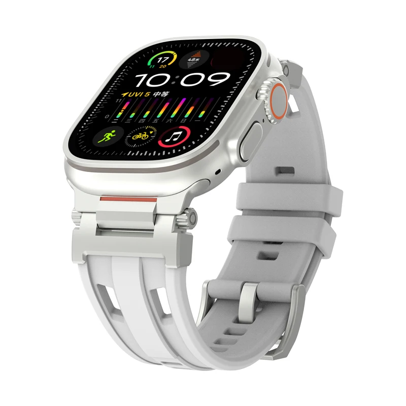 Titanium Color Sports Silicone Wristband
