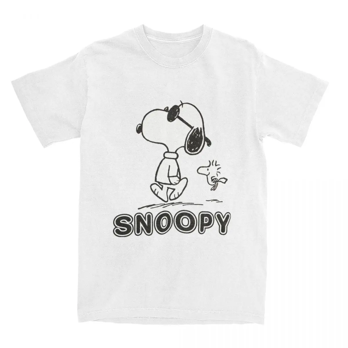 Cool Snoopy Woodstock Peanuts Anime Uomo Donna Magliette Accessori Maglietta Divertente T-Shirt Vestiti Stampati In Cotone