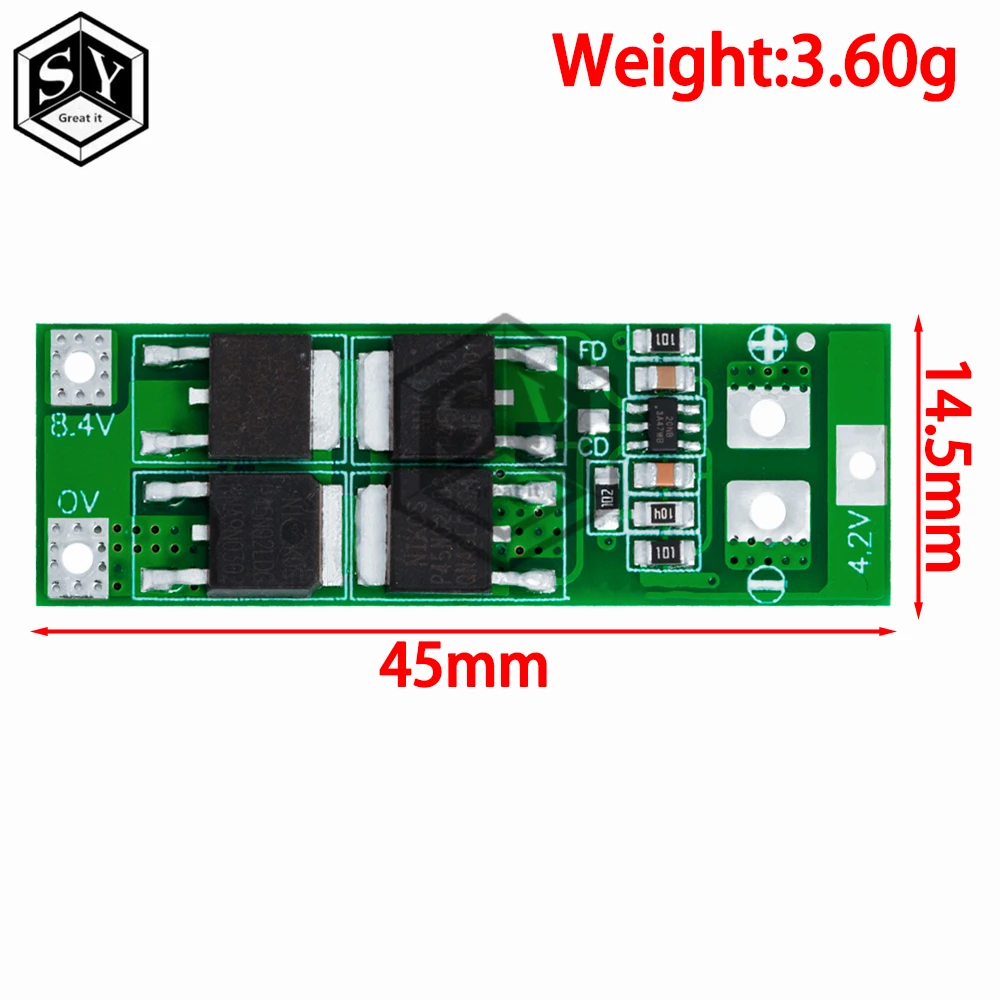 2S 20A 7.4V 8.4V 18650 Lithium Battery Protection Board/BMS Board Standard/Balance For DIY 3