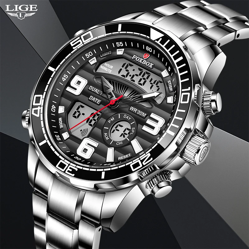 

Top brand LIGE 2023 NEW Men's Luxury Watch Brand Wrist Watches for Male Sport Chronograph Luminous Counter Relogio Masculino
