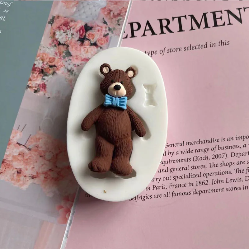 Moule En Silicone En Forme D’ours Pour Fondant, Chocolat, Décoration De Gâteaux – Réutilisable Et Facile à Démouler