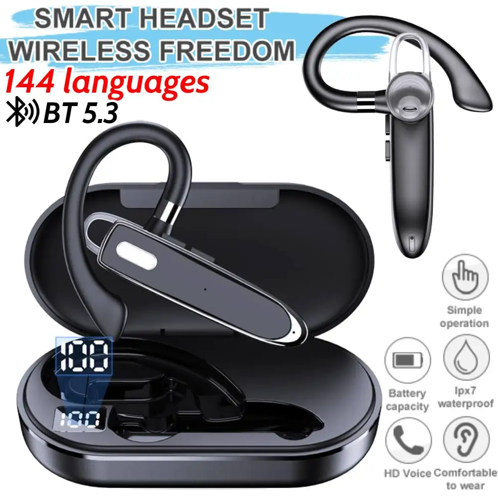 Wireless Bluetooth Translation Headset 144 languages Real-time Translation With Mic ENC Noise Cancelling HD Voice Headphones