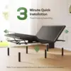 MS01 Twin XL Adjustable Bed Base Frame, 4 Ports USB A&C Adjustable Bed Base Wireless Remote Control Adjustable Bed 3