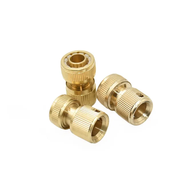 1/2 "5/8" 3/4 “Rézkert Tömlő Gyors Csatlakozó Rézfúvóhely -Javítás Víz Megállító Coupler Vízpisztoly Adapter - Image 5