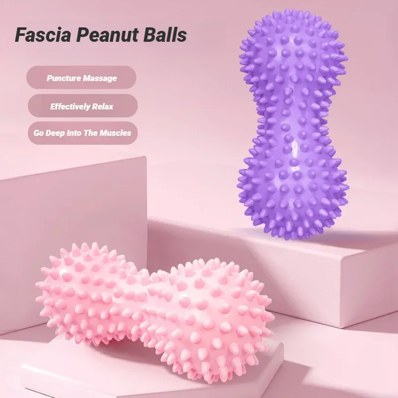 Muscle Pain Stress Training Peanut Massage Spiky Ball Foot Massager Relaxation Myofascial Balls For Plantar Trigger