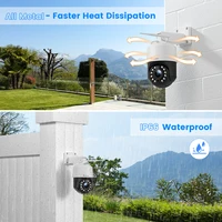 Ctronics Real-Caméra de surveillance extérieure, WiFi, 5Ghz, 4K, 8MP, 360, 16X, n'aime optique 5X, vision nocturne UHD, suivi automatique 6