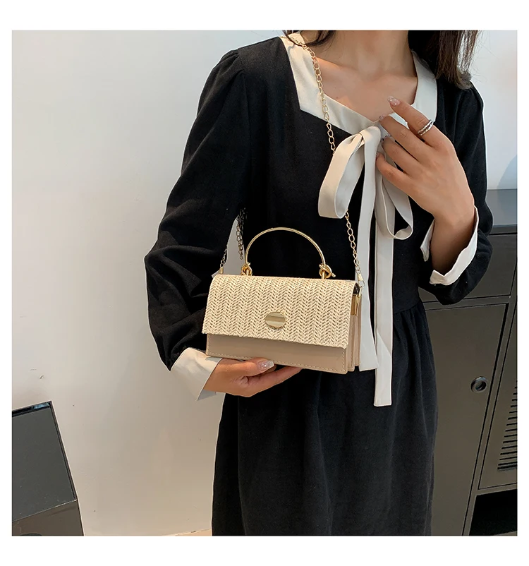 Fashion Pu Hasp Ladies Top-Handle Bags Braid Design 2024 New Brand Shoulder Bags for Women Free Shipping Bolsas Femininas