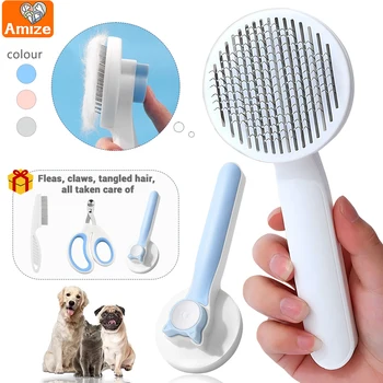 Pet Dog Brush Cat Comb Self Cleaning Pet Hair Remover Brush for Cats Puppy Kitten Grooming Tools Dogs Accessories Pet Supplies