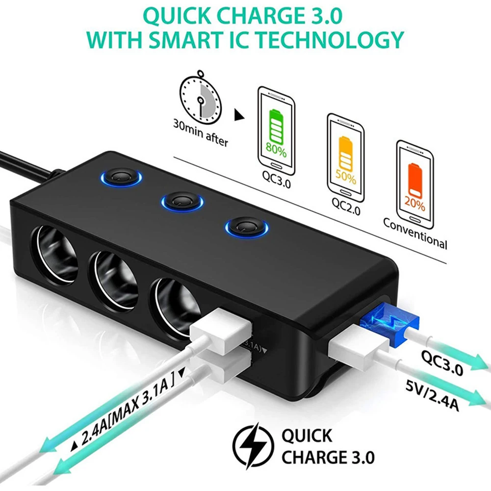 3-in-1   , ޼  3.0, 120W, 12V, 24V, 3   й, LED ÷  USB  