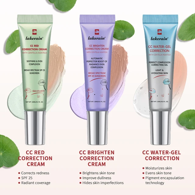3pcs CC Cream Color Changing Liquid Foundation Centella Korean High Coverage Foundation Foundation Cream for Face Base Makeup 5