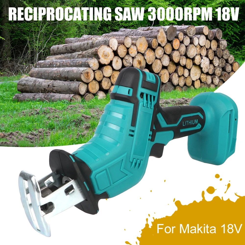 

For Makita 18V Battery 18V 3000rpm/min Electric Reciprocating Saw Electric Saw Cutting Machine Tool Replacement Metal Wood