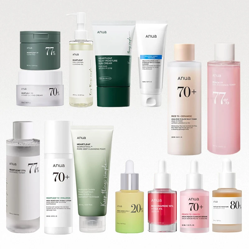 Anua Heartleaf Pore Control Cleansing Oil Hydrating Rice Toner 77 Niacinamide Whitening Serum Faciales Original Korean Skin Care facial essence facial cleanser skin care set niacinamide serum facial cleansing products skincare toner