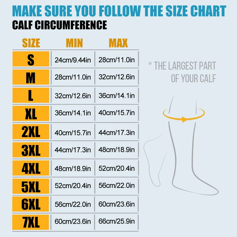 Compression Socks 1Pair S-7XL Prevent Varicose Veins Toeless Support Hose for Women Men Sports Running Travel Work calf compression sleeves,calf compression sleeve