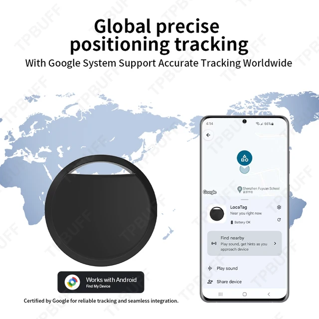 1 2 4PCS Bluetooth GPS Tracker Works With Android Google Find My App Key Finder Pet Locator For Xiaomi Samsung