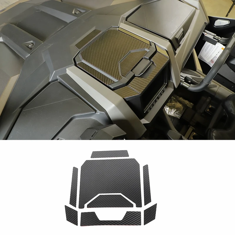 

Carbon Fiber Center Console Storage Box Panel Trim Sticker For Polaris RZR PRO XP Ultimate 2021 2022 UTV Accessories
