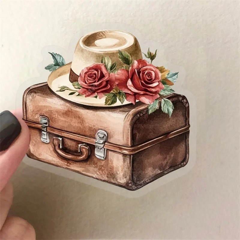 50PCS 빈티지 여행 애완 동물 스티커 미적 손 회계 투명 DIY 장식 Scrapbooking 편지지 용품 어린이위한