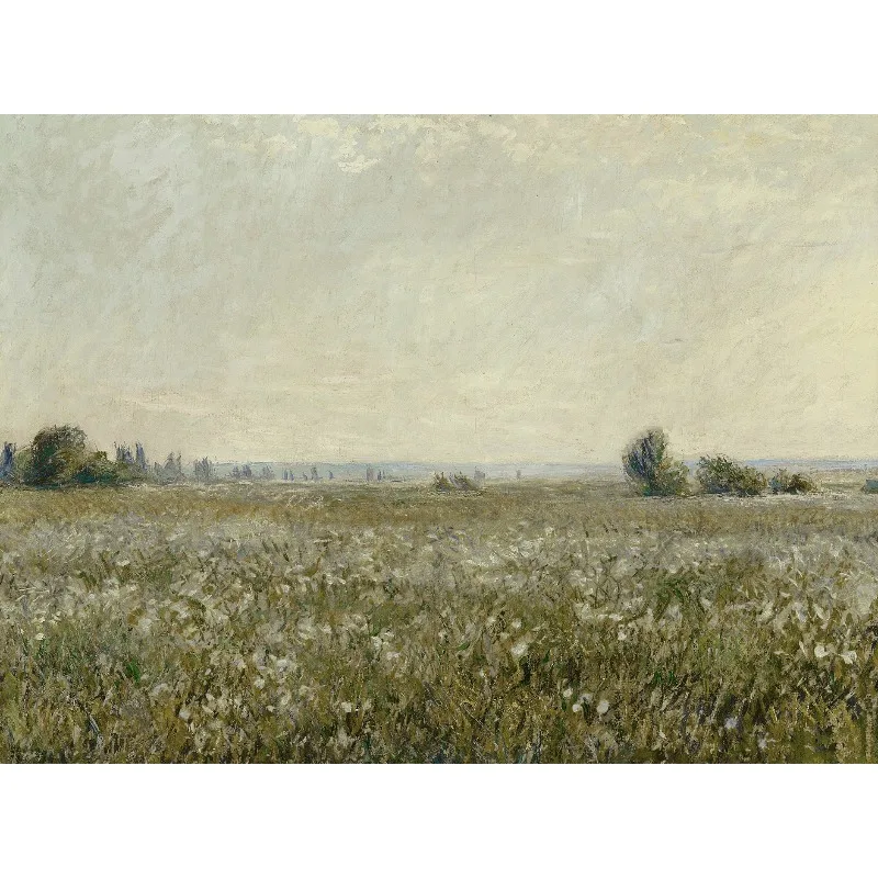 Vintage French Country Meadow Canvas Painting Wall Art
